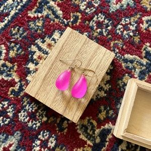 Alexis Bittar Dewdrop Earrings in Bright Pink